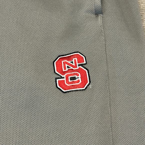 NC State Wolfpack Sweatpants Mens 2XL Gray Adidas ClimaWarm Ankle Zip Warmup 33" - Picture 3 of 10